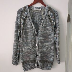 Revolve x One Grey Day Women's Gray Mercerized Cotton Knit Sweater Small